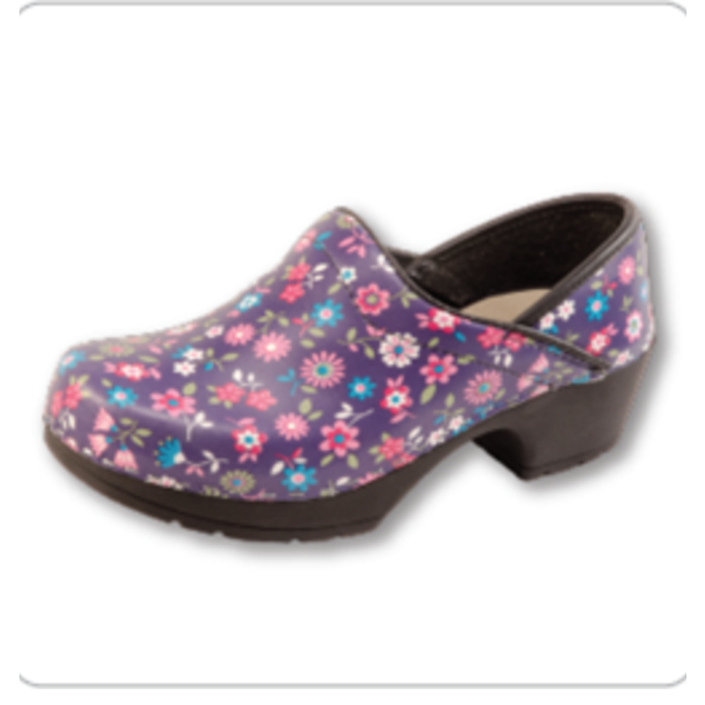 Cape Clogs Olena Floral and Black‎ Orthopedic Slip Resistant Clog Size 40 US 9